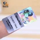 JingYiDa Manufacture High Quality Custom QR Code Scratch Off Label Sticker Silver Scratch Off Label