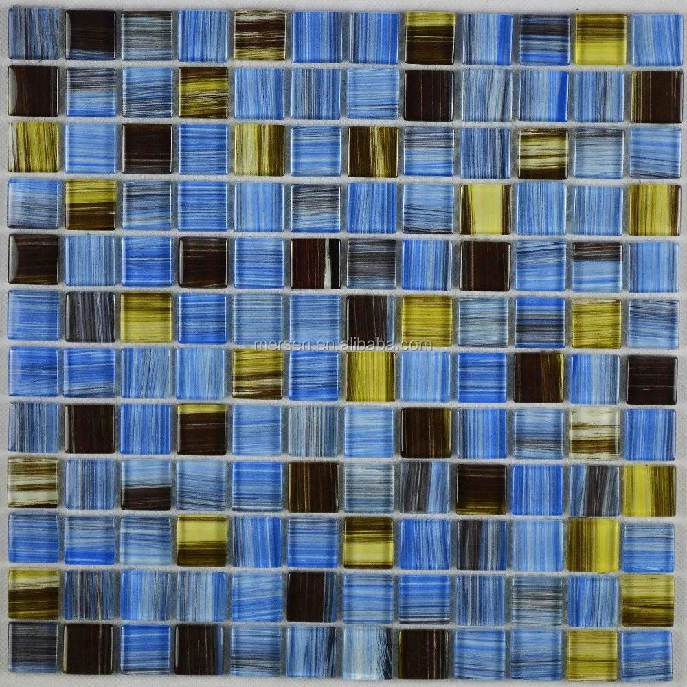 yellow glass tile wall decorative tile hand made mosaic pattern