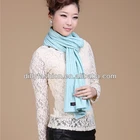 Cashmere Cable Scarf Knitting Pure Color for women Fall Winter Wrap/Cape/Shawl Pashmina Blend