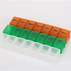 7 days portable detachable plastic weekly pill box
