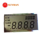 Custom monochrome transparent digital 4 digit 7 segment 14 segment small lcd glass display Instrument panel