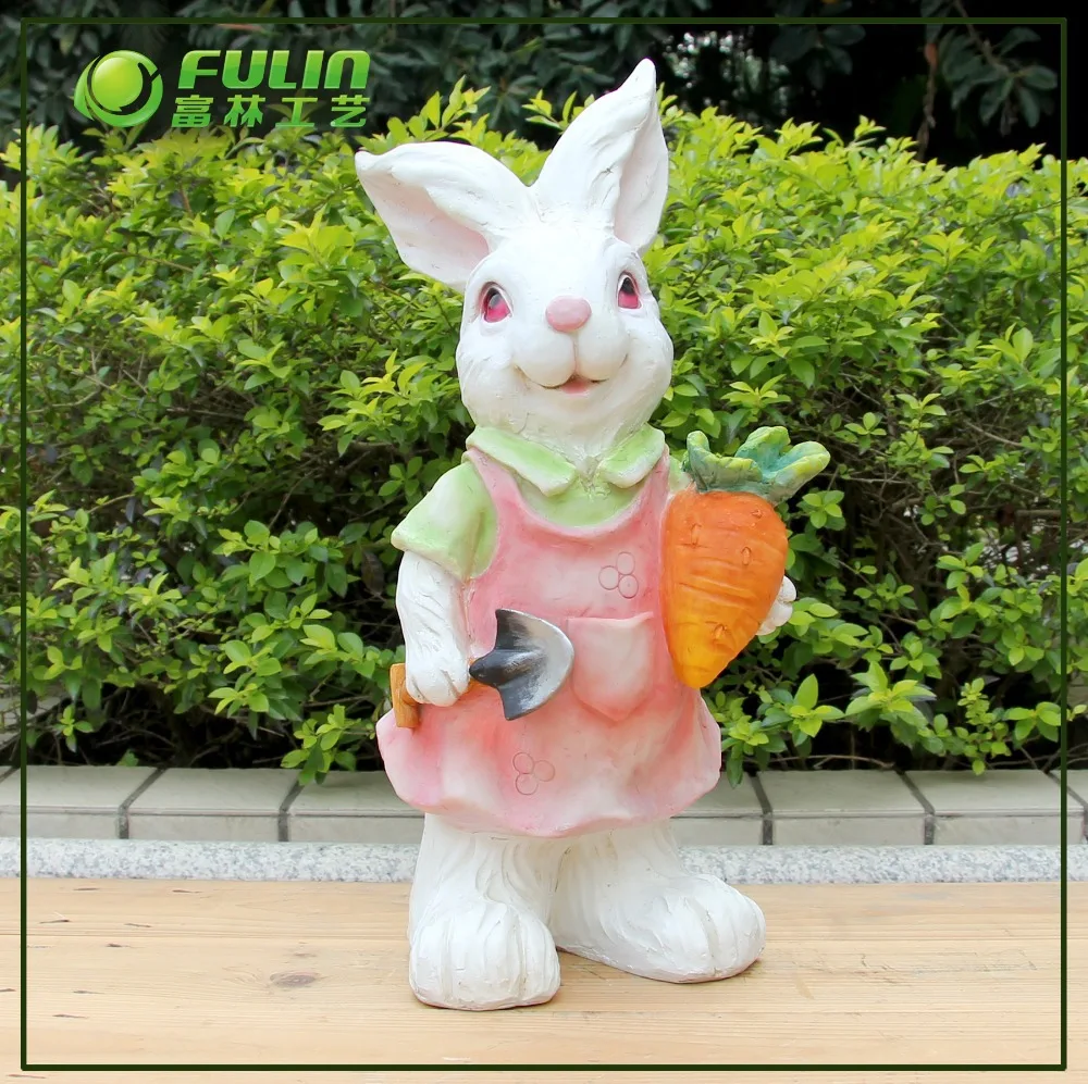 复活节兔子弹簧装饰树脂兔子雕像