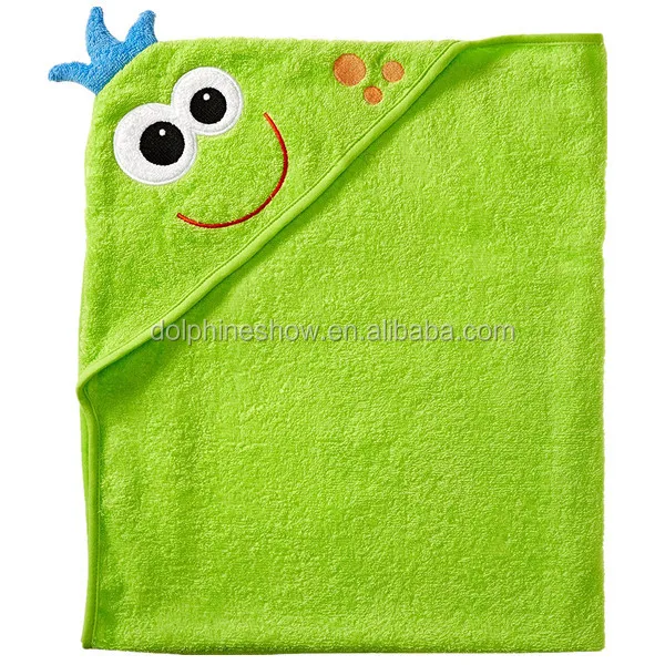 green monster design baby bath towel with hood fashion kids