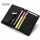 Bifold stitched promotion leather magic matt PU wallet custom wallet