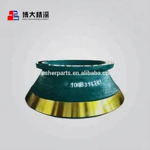 Hot sale cone Crusher parts metso hp 200 cone crusher concave with best price