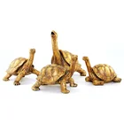 Goldleaf craft resin tortoise statue fengshui home decor