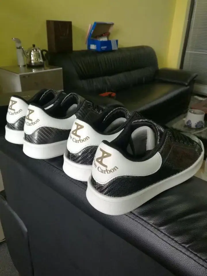 2016 spring and summer fashion men and women flat shoes carbon fiber Japanese Korean sports shoes breathable carbon fiber black