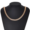 43347 Xuping wholesale new design rose gold color mens jewelry big chain necklace+cuban link chain