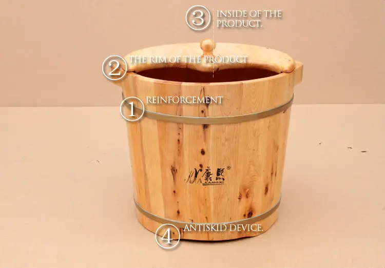 Chino Pie Cubo Spa Cubo De Pie De Madera Bañera De Hidromasaje Pedicura