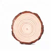 Wholesale Personalized Natural Unfinished Wooden Craft Wood Slices With Bark For Diy Hand Painting/Home Decoration