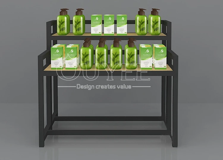 Wholesale Wooden Cabinet Make Up Display for Cosmetics Shop Decoration