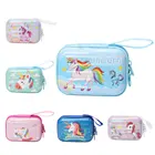 TOPSTHINK Children unicorn mini suitcase coin purse portable cute zipper coin wallet