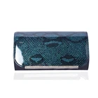 High Quality women designer green snake pu patent leather handbags wholesale