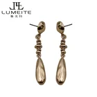 MTE5957WG 12.6g worn gold irregular metal earring