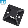 100 Pack Self Adhesive Cable Tie Mounts Wire Tie Base Holders (25mm x 25mm, Black) - Screw-Hole Anchor Point Provides Op