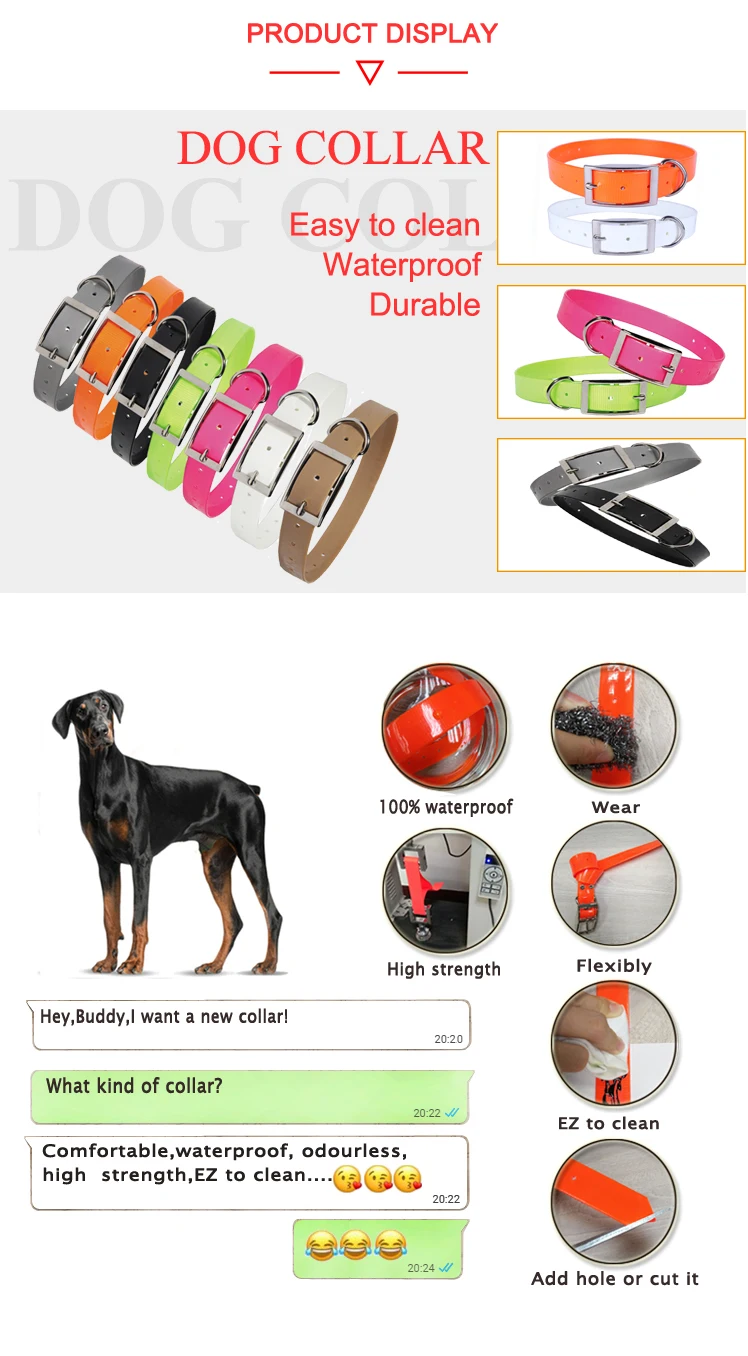 TPU pet dog collars bulk pet supplies