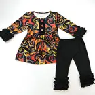 Wholesale Children Halloween Boutique clothes baby girls clothing sets printed fall winter clothing