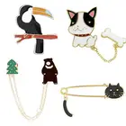 Custom Made Various Brooch Pin Cartoon Badge enamel pin with chain