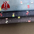 Carded 100% Cotton Fabric 100% Cotton Printed Denim Fabric for Kids Wear