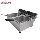 Restaurant Equipment 6L+6L Oil Capacity Electric Deep Fryer From China