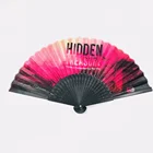 Folding Fan Japanese Vintage Retro Style Handmade Handheld Folding Black Rib Fan
