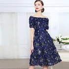 women summer sexy strapless tube casual dress navy lace sequined gown dresses