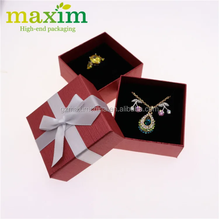 ribbon bow tie paper jewelry necklace gift packing boxes