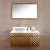 Traditional wall mounted bathroom vanity units with washing basin and mirror