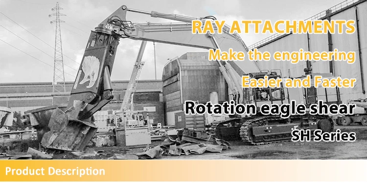 4-50 Ton Excavator Mounted Hydraulic Demolition Excavator Shears For Sale