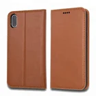 Manufacturer Detachable Genuine Leather Cell Phone Case for iPhone X, With Card Slot Leather Phone Cases