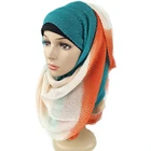 Wholesale New Design Ombre Color Breathable Shimmer Beautiful Pleated Long Scarf Muslim Women Hijab