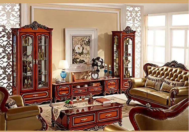 Antique High Living Room Wooden furniture lcd TV Stand pfy10008