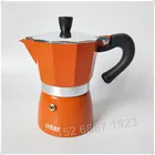 6cup italian-style Aluminum Coffee Maker , orange colored coffee maker,espresso pot coffee maker