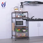Hot sale multi tier metal microwave oven storage shelf / rack