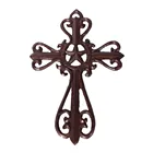 Metal decorative ornamental cast iron wall cross for home decor