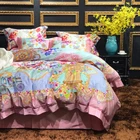 Beatiful scene printed bed sheets cover 3d bedding sheet comforter set