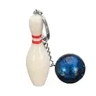 New Mini Souvenir key Ring 3D Keyfob Pendant Key chain Keys Holder Bowling Keyring Pin and Ball keychain