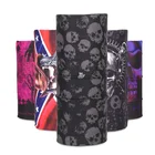 Wholesale Men Polyester Fabric Multifunctional Motorcycle Seamless Tubular Skull Printed Face Shield Bandana