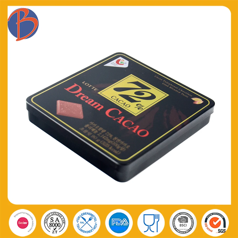 hinged candy tin custom logo printed mint tin,chewing gum tin