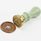 Customized office set promotional wood handle stamp seal wax kit