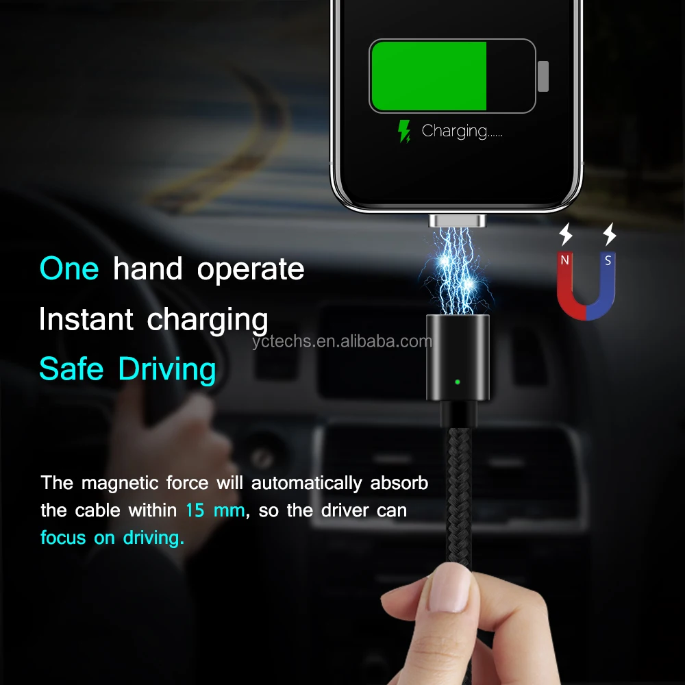 Original high quality fast charging micro usb cable for iphone 6 charger cable with usb led light magnetic usb cable - ANKUX.COM