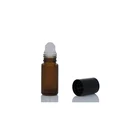 Hot Sale Essential Oil Use 5ml Amber Roller Bottle Roll On Perfume Glass Bottle