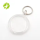 wholesale promotion custom round shape blank transparent acrylic keychain