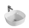 Ceramic counter top oval wash basin polished sink with cabin