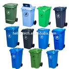 240 liter outdoor plastic pedal trash bin with wheels and lid