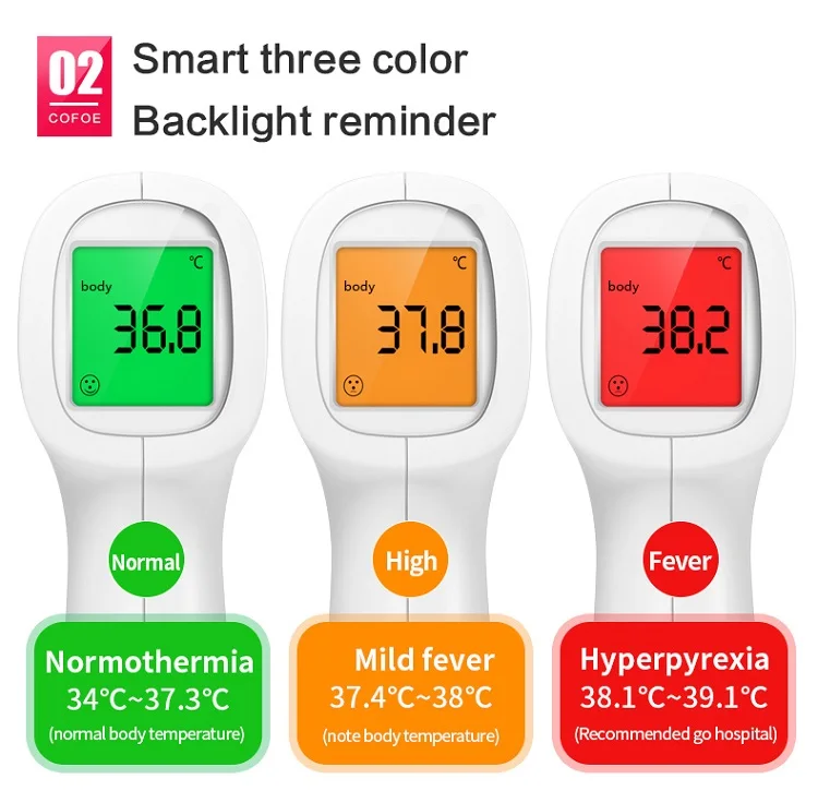 Hot selling Backlight Digital Non contact forehead infrared thermometer