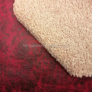 polyester faux suede fabric with sherpa fleece for winter warmer