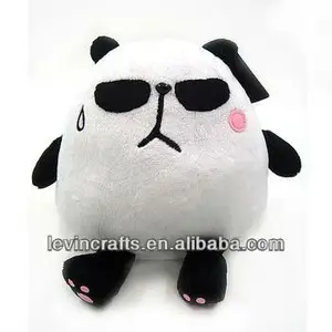 black eyes plush stuffed big head stuffed panda toys