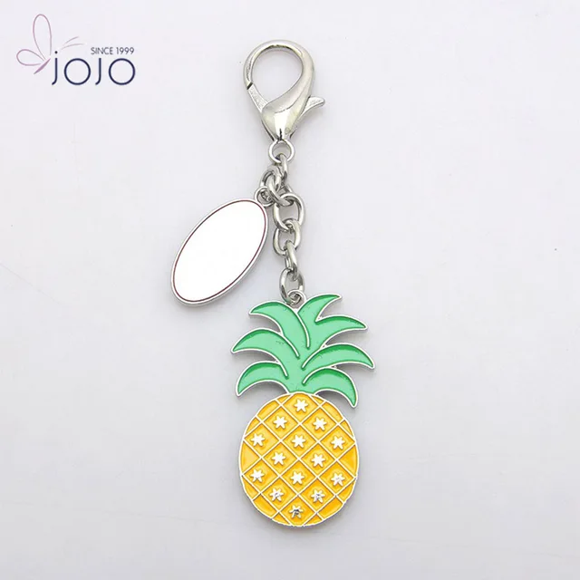 promotional gift yellow enamel pineapple pendant souvenir metal