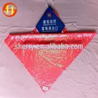 Red Fabric Trim Embroidery Gold Sequin Ribbon Mesh
